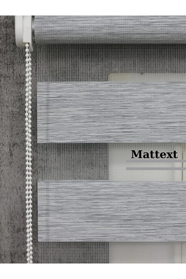 Gri Bambu Zebra Perde - 1