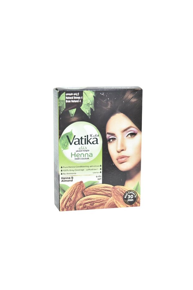 Henna Natural Brown (4) 60gm (701746) --- Vatika Henna Color Brown 60gm