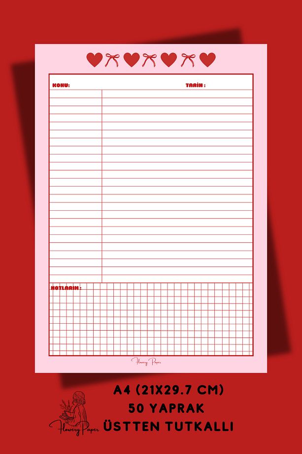 A4 Notepad - Memopad,Check List ,Bloknot ,Not kağıdı, Okul Defteri - 4