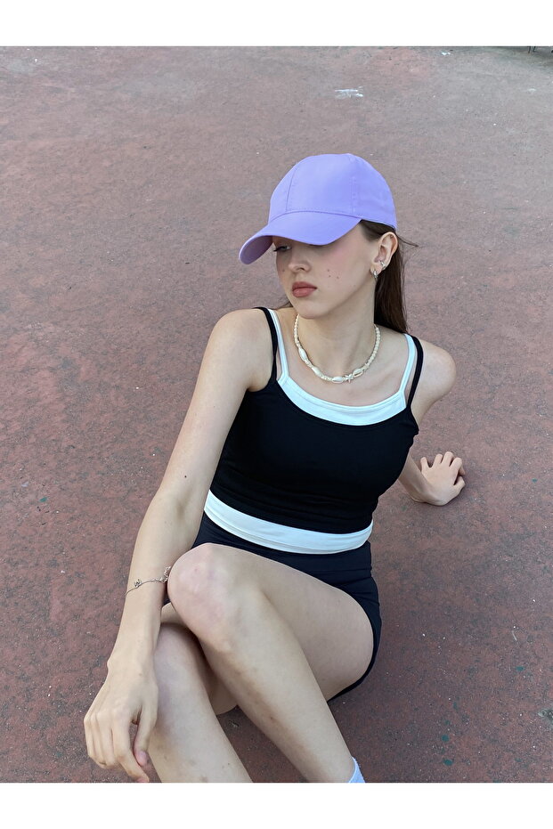 Adjustable Basic Unisex Lilac Plain Sports Hat