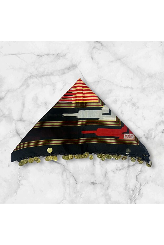 Karadeniz Hatırası Pullu Yazma Şal - 6