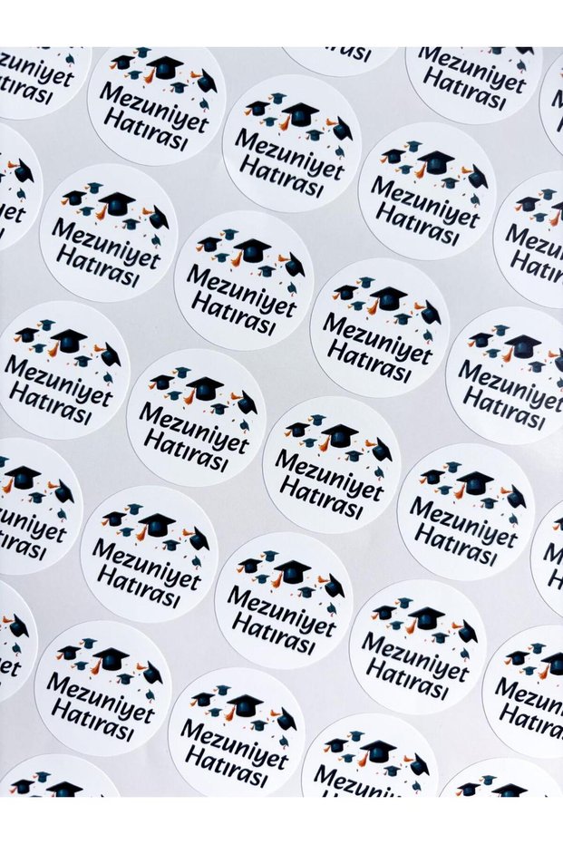 Souvenir of Graduation 48 Stickers of 3.5 Cm, Adhesive Label Graduation Gift