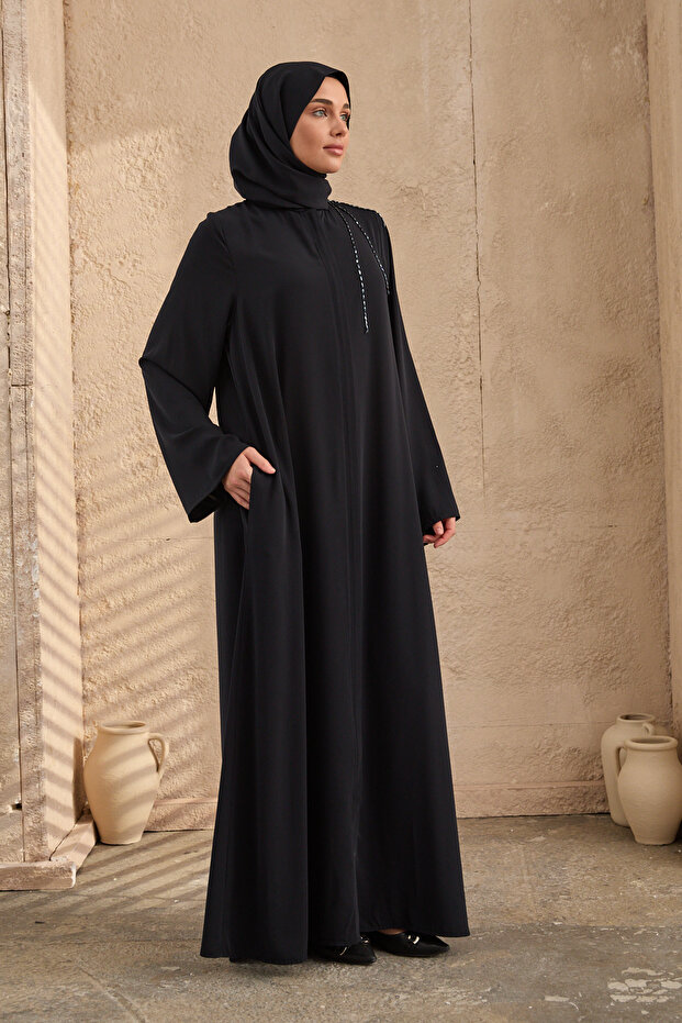 omuzda el işlemeli ferace - 2