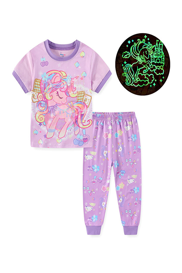Unicorn Princess and Castle Sparkle Pajama Set