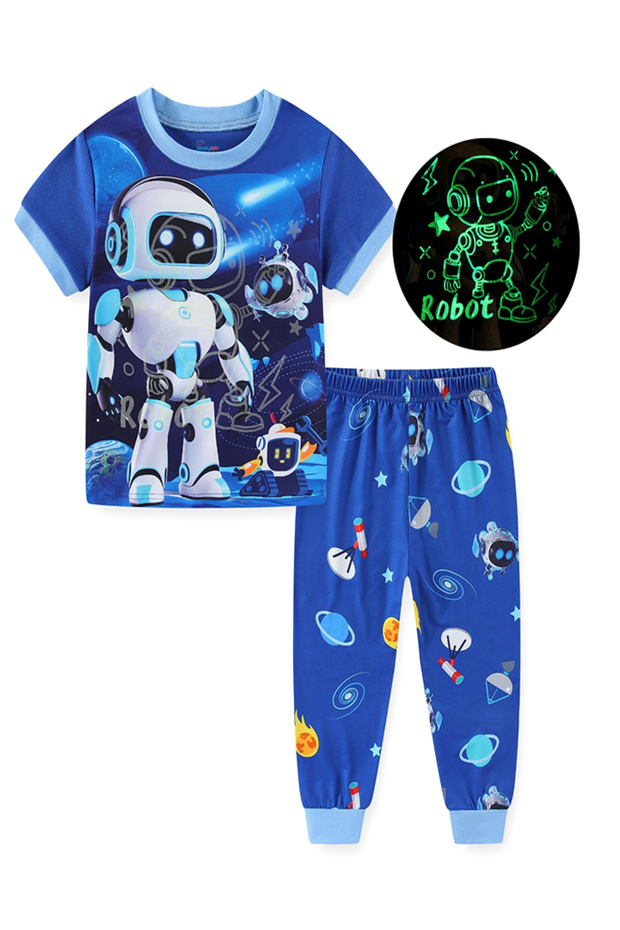 Robot Heroes in Outer Space Pajama Set