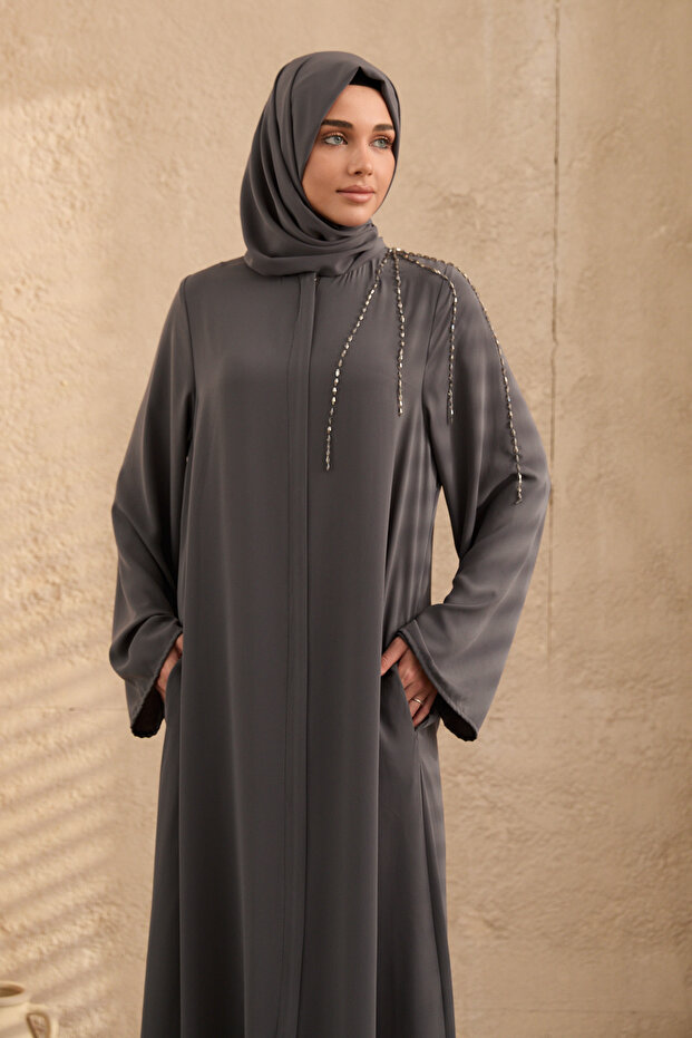 omuzda el işlemeli ferace - 6