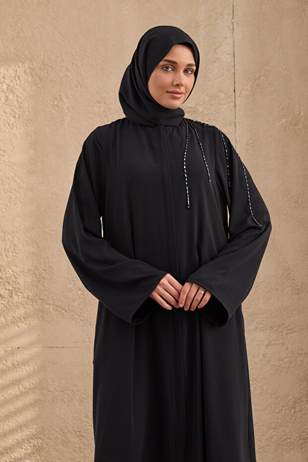 omuzda el işlemeli ferace - 1