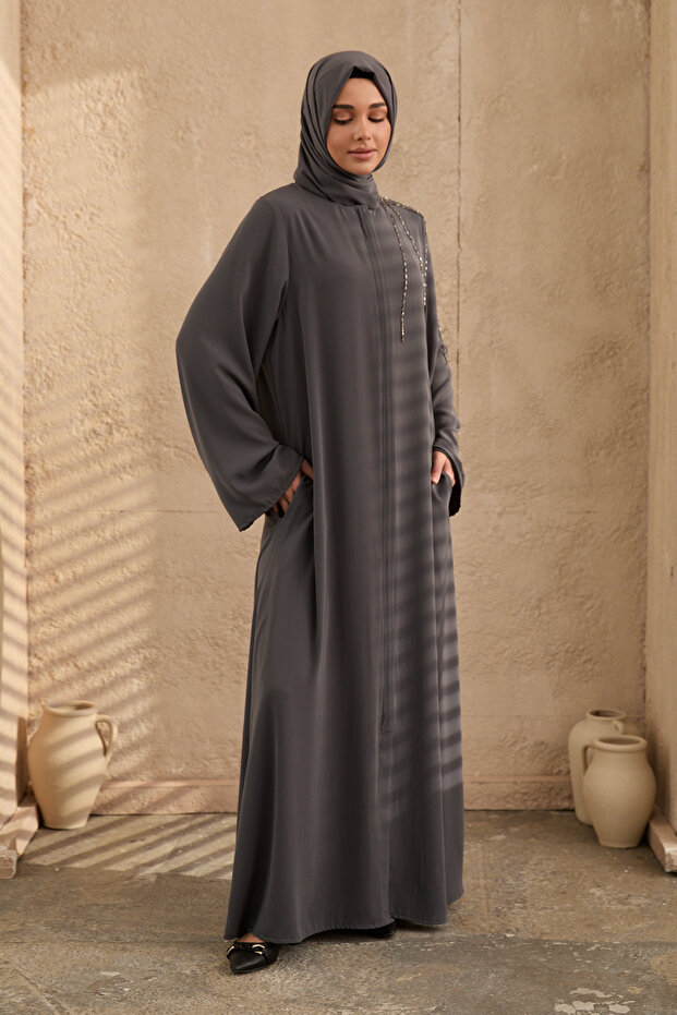 omuzda el işlemeli ferace - 5