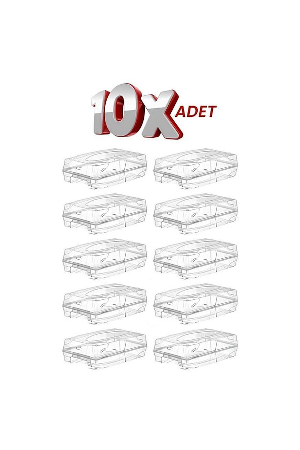 10 Adet Kadın Ayakkabı Kutusu Şeffaf Ayakkabı Saklama Kutusu - 6