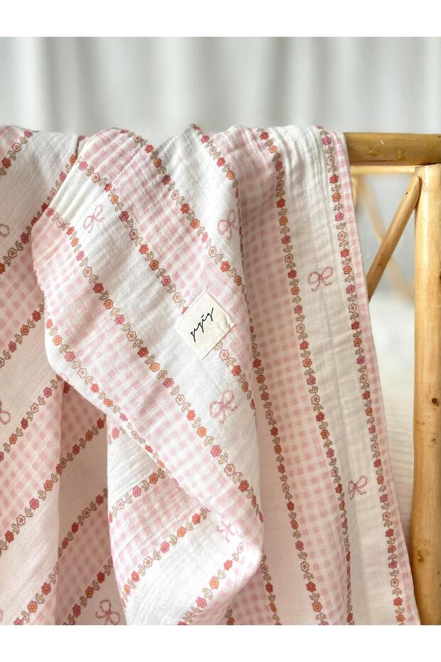 Bow Line Squared Müslin Örtü - 2