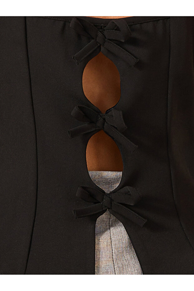 Solid Strappy Square Neck Top - 5