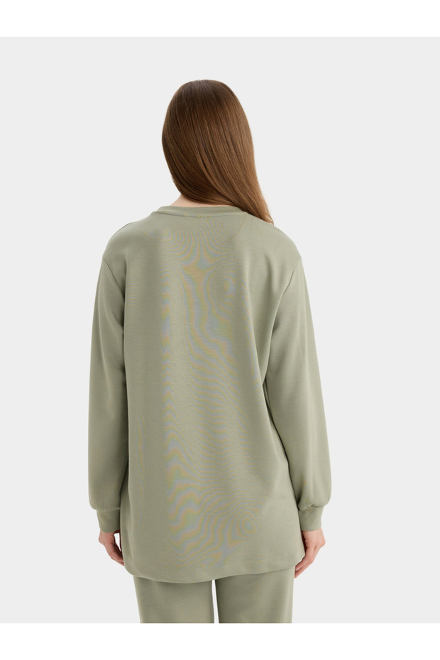 Women Green Solid Long Sleeve T-Shirt - 5