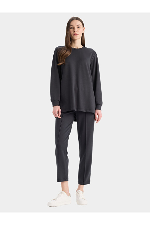 Women Black Solid Long Sleeve T-Shirt - 2