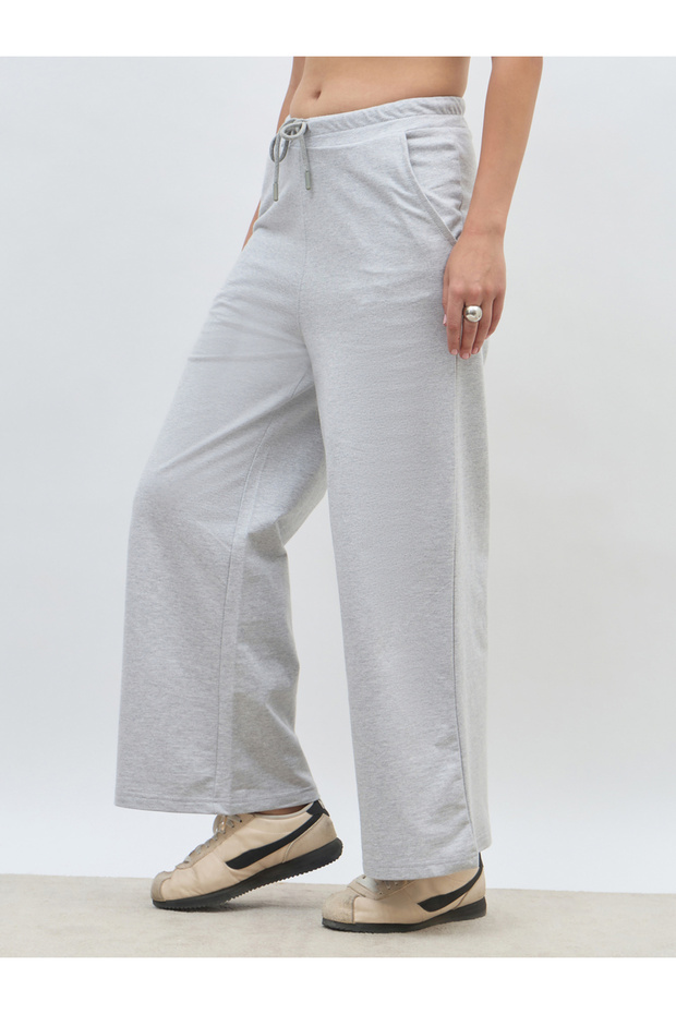 Solid Straight Leg Joggers with Drawstring - 3