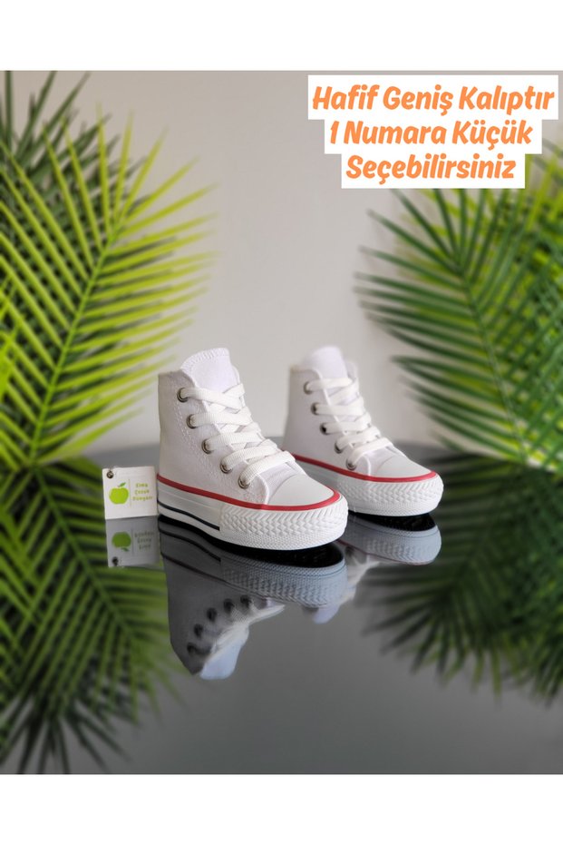 Unisex Girls Boys Baby Kids Long Ankle Lace-Up Linen Canvas Sneaker Sports Shoes