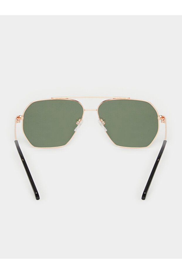 Solid Lens Rectangle Sunglasses - 4