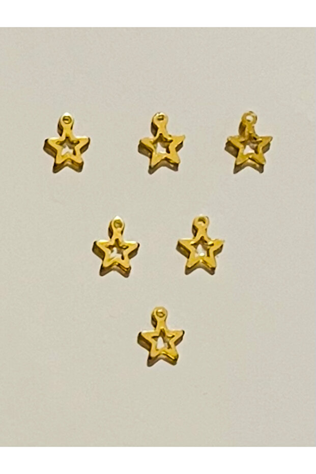 نجمة مجوفة. رقائق البليكسي للتطريز والزخرفة. 15 جرام. التقدير: 340 قطعة. الذهب.