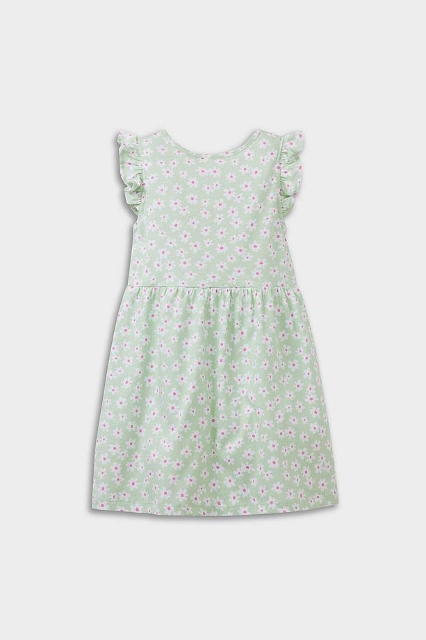 Kız Bebek Çiçek Desenli Kısa Kollu Yazlık Elbise A0136a525sm - 3