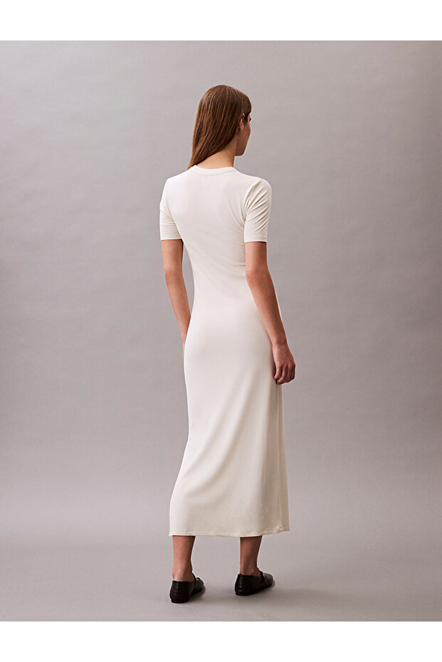 Modal Stretch Rib Midi Dress - 4