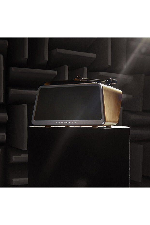 Seed Retro Pikap Plakçalar Bluetooth Hoparlörlü 80W RMS Hi-Fi Ses Sistemi, Meşe Ağacı - 4