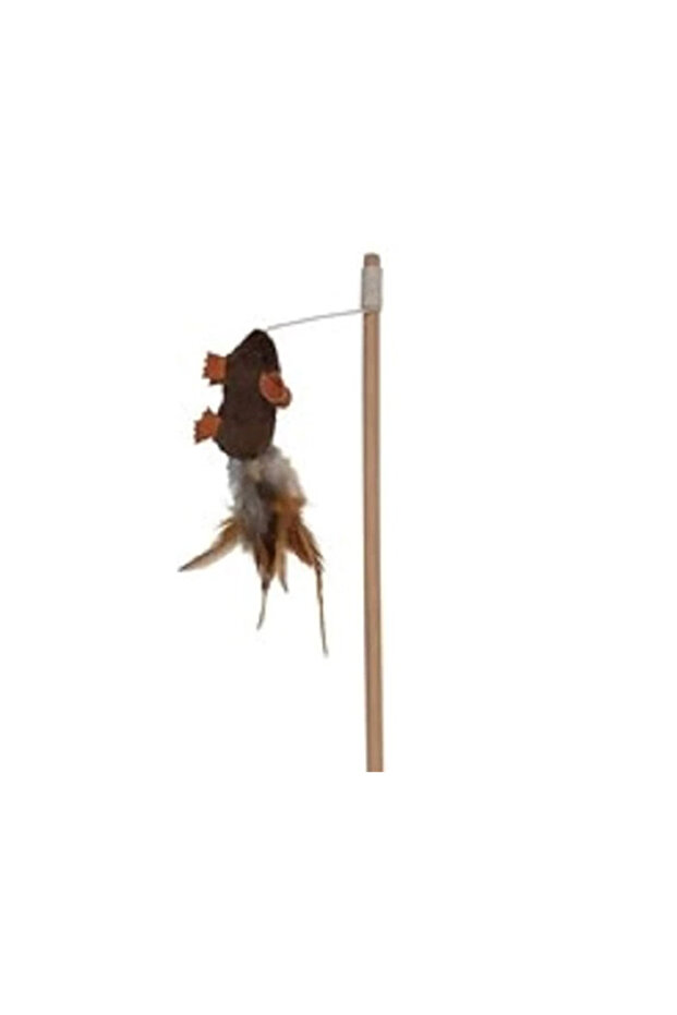 Playing Rod with Feather Mouse Toy for Cats
