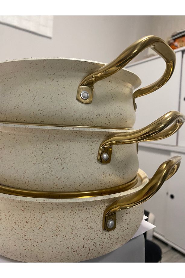 EFSANE GRANİT OMLET SET BEJ - 4