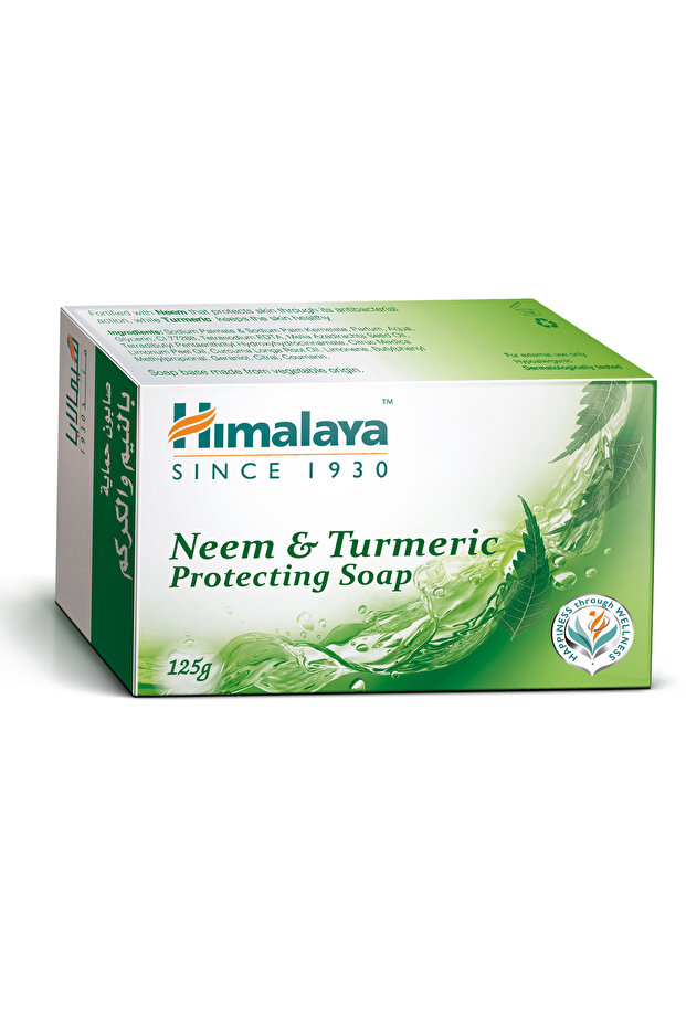 Neem & Turmeric Protecting Soap 125 g Antibacterial Herbal Cleanser for Clear, Healthy Skin