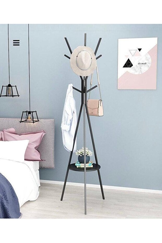 Modern contemporary design clothes rack with multiple hooks - 3