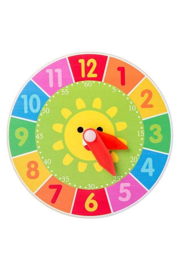 Vitacelli Wood Toys Kids Playset Educational Toy Clock