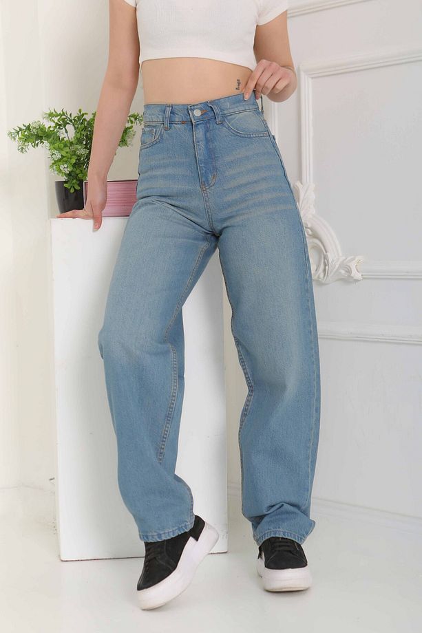 Baggy Kot Pantolon Mavi-tint - 27098 - 1