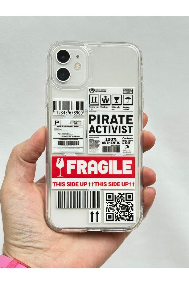 Iphone 11 -FRAGILE Yazılı Şeffaf Magsafe Wireless Kablosuz Şarj Destekli V-mags Kılıf - 2