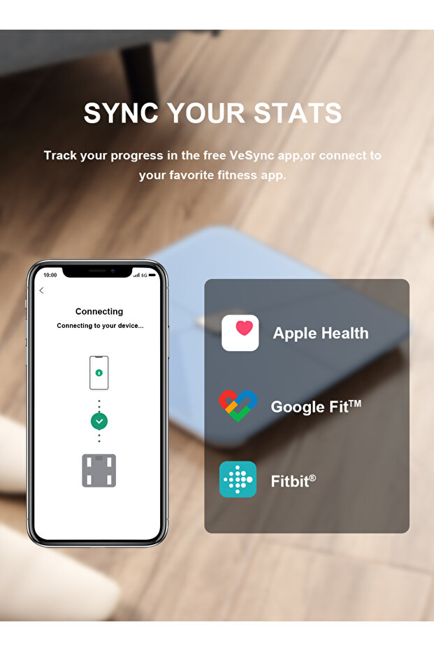 Digital Personal Scale with Bluetooth - LED Smart Body Scale, 13 Metrics, APP Sync - 6