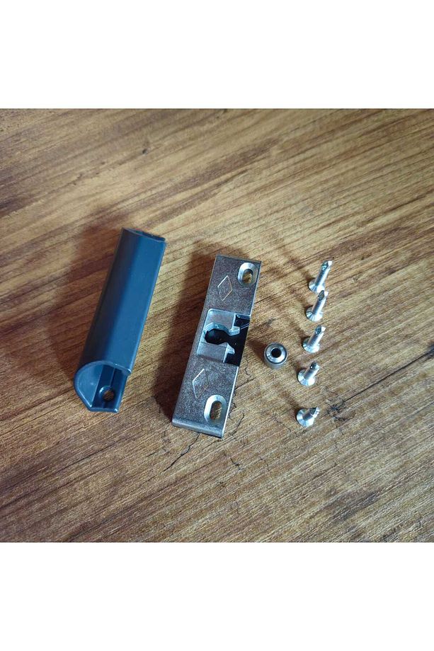 BALKON KAPI TUTUCU PVC ÇITÇIT 13 mm VE C KOL ANTRASİT - 1