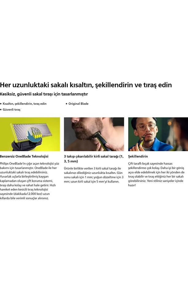 Islak & Kuru 15 In 1 Traş Makinesi - One Blade Teknolojisi( Sıfır Tıraş) - Avantajlı 2 Li Set - 8