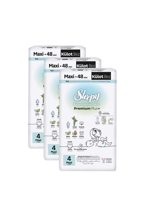 Bio Natural Premium Plus Avantajlı Paket Külot Bez 4 Numara Maxi 144 Adet - 4