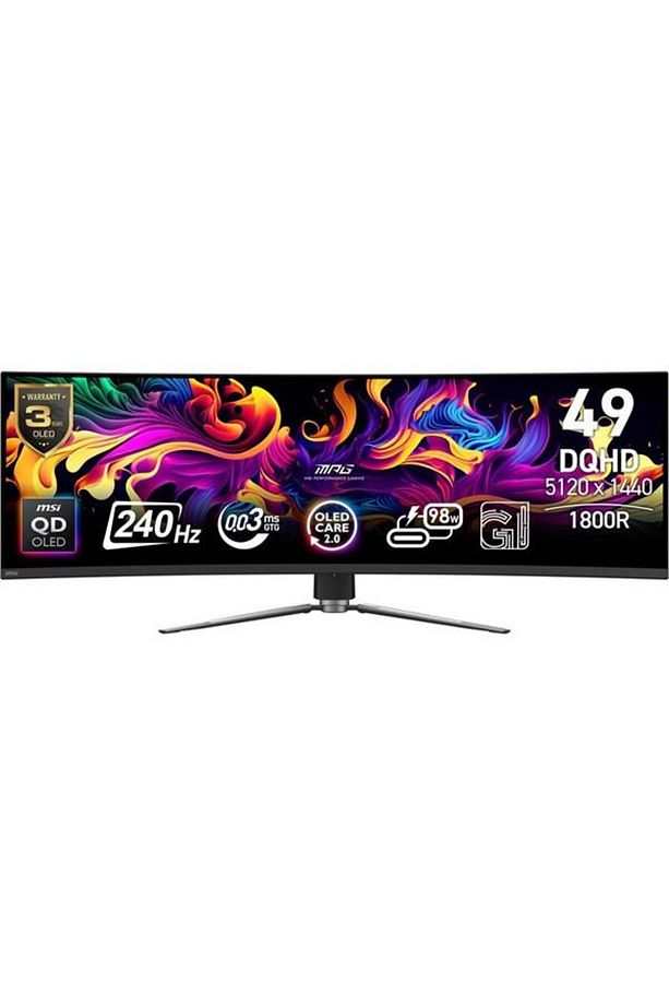 49" Qd-oled Mpg 491cqpx 0.03ms 240hz Hdmı-dp Usbc Kavıslı Gamıng Monitör 5120x1440 - 1