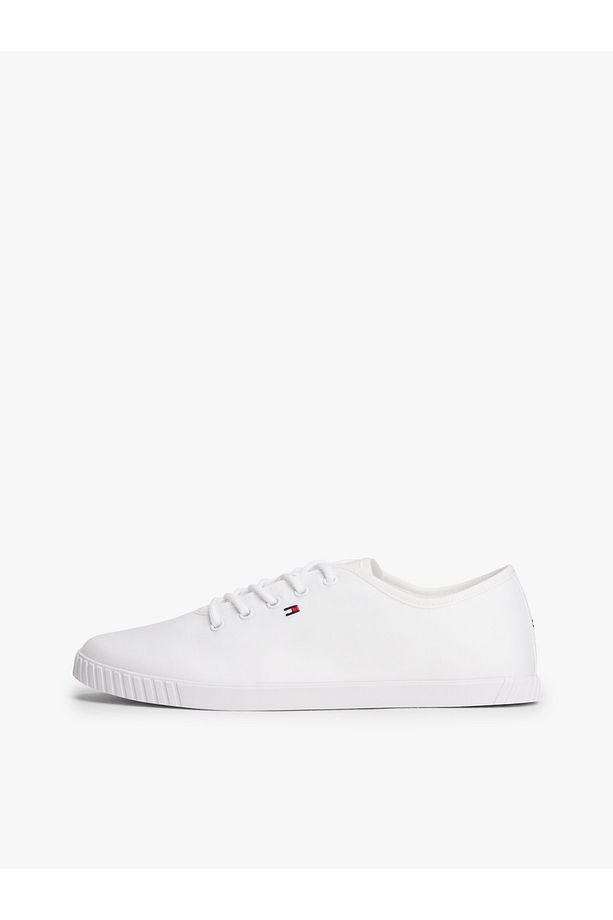 Logolu Şık Görünümlü Bağcıklı Canvas Kadın Sneaker - 2