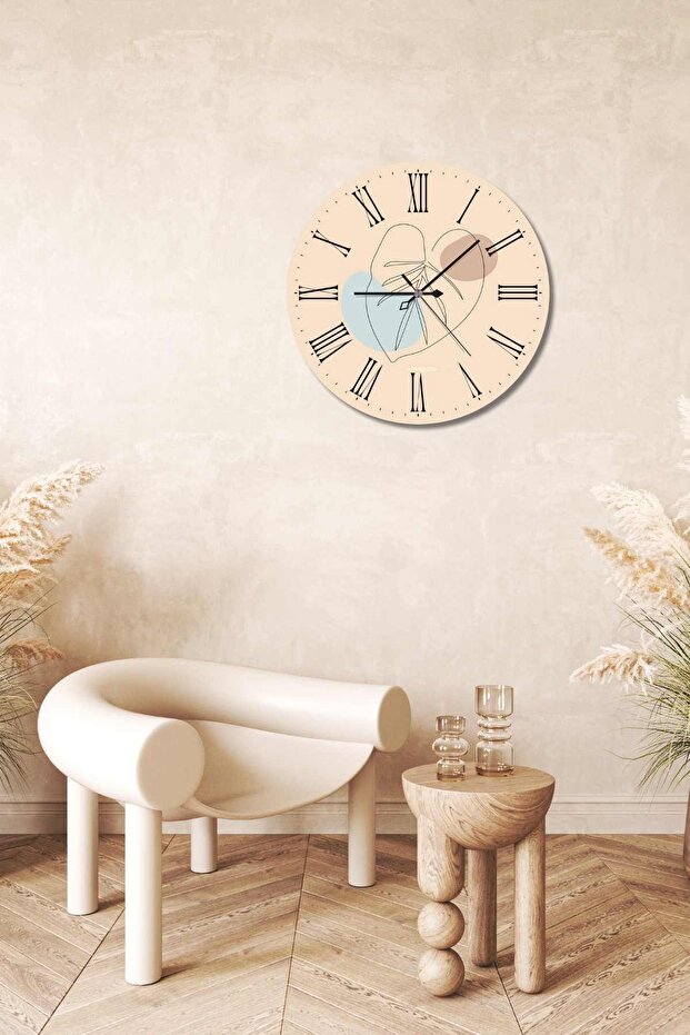 ساعة حائط بتصميم بسيط MDF مطبوعة بالأشعة فوق البنفسجية 40 Mds-04