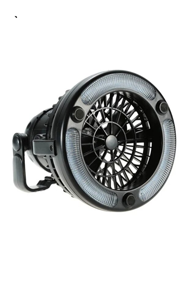 Taşınabilir Kamp Lambası – Fanlı Çadır Lambası, Tavan Vantilatörü Ve Işık, Kancalı 18 Led 2ın1 Fener - 5