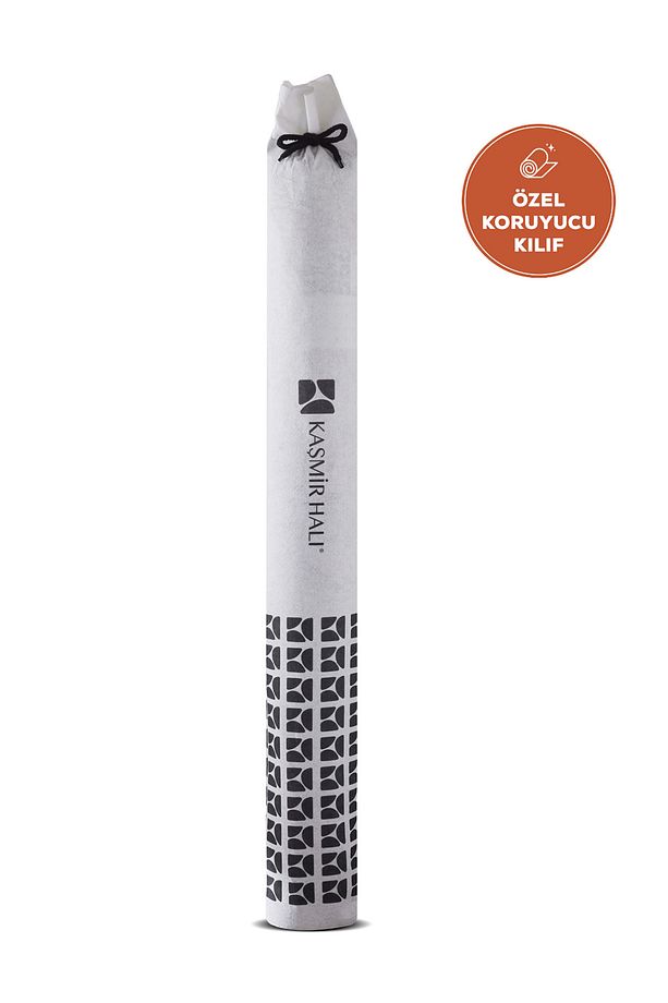 Kaşmir Halı İskandinav Rune Gray Salon Mutfak Halısı Yolluk - 7