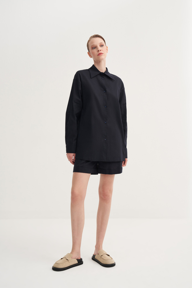 Basic Keten Gömlek - 4