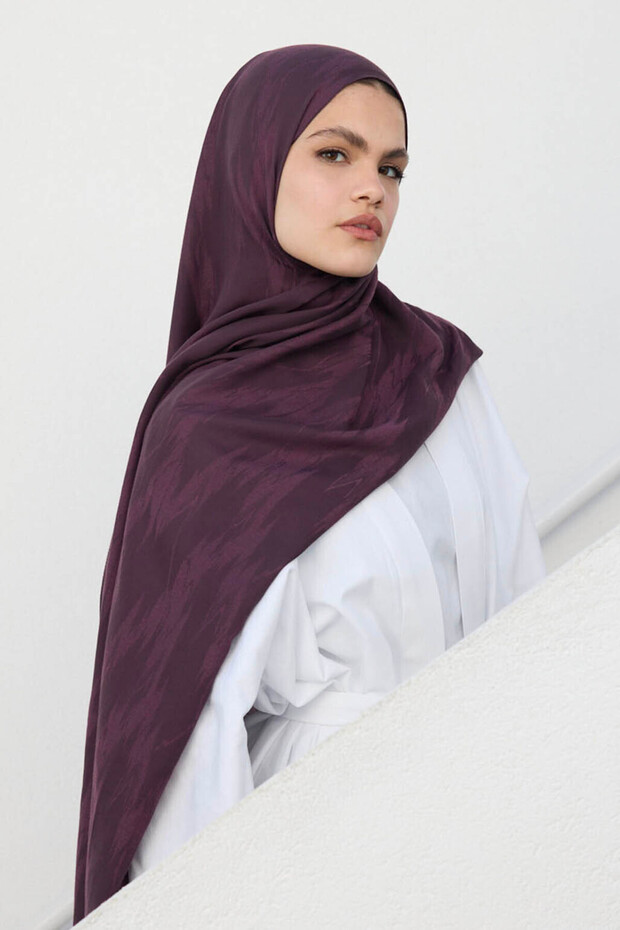 Cotton Line Şal Mürdüm - 1
