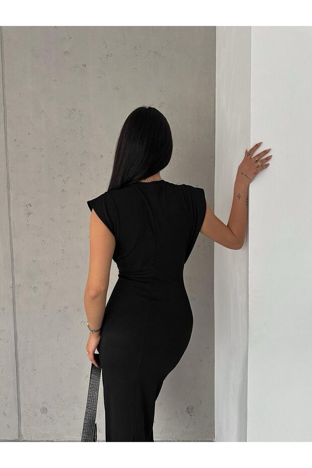 Rochie de seară neagră căptușită 781 - 3