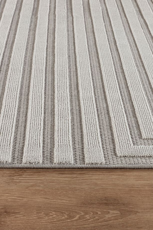 Kaşmir Halı İskandinav Rune Gray Salon Mutfak Halısı Yolluk - 4