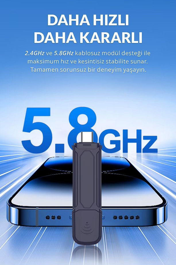 Kablosuz Araç Adaptörü 2in1 Carplay & Android Auto Hızlı Bluetooth Wifi 2025 Yeni Model A+ Kalite - 5