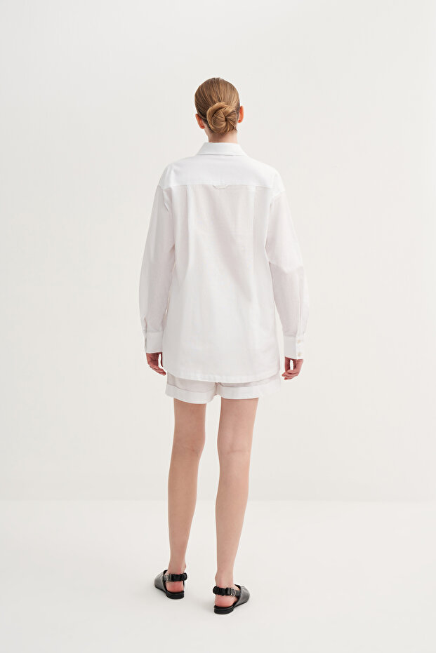 Basic Keten Gömlek - 6