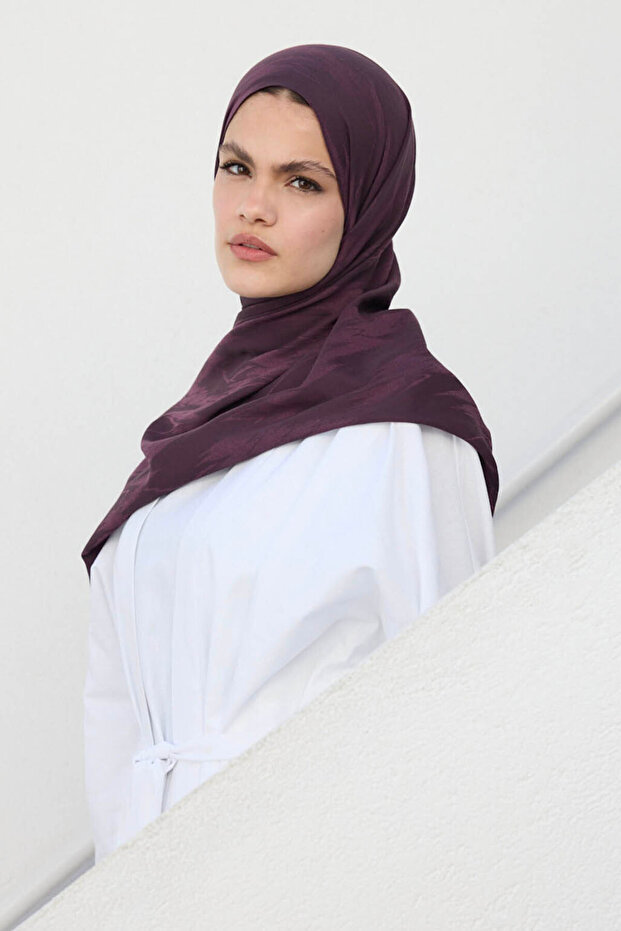 Cotton Line Şal Mürdüm - 2