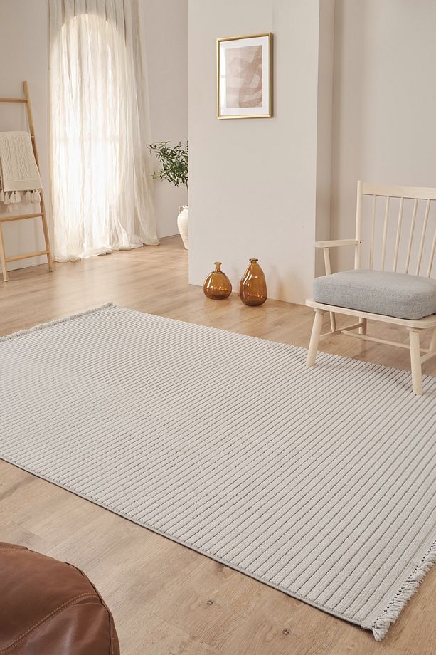 Kaşmir Halı İskandinav Nora Gray Salon Mutfak Halısı Yolluk - 1