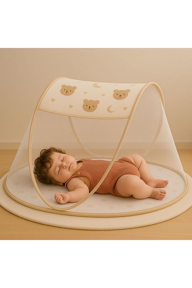 Katlanabilir Bebek Cibinliği Taşınabilir Sinek Engelleyici Bebek Çocuk Cibinliği - 4