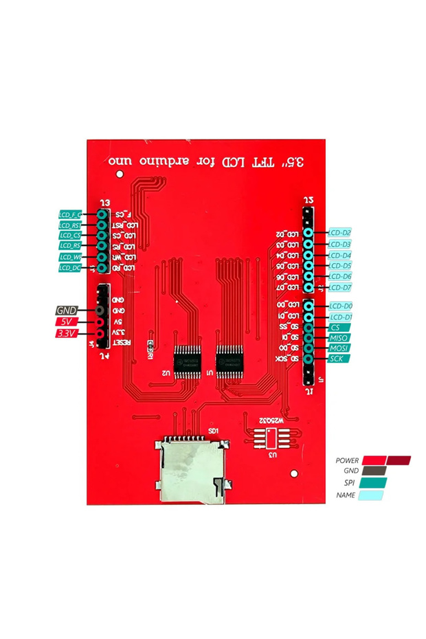 Arduino Uno R3 3.5" Tft Lcd Ekran Modül Resiztif Dokunmatik - 5